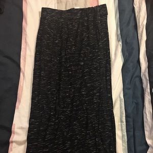 Belle gray heather knit maxi skirt